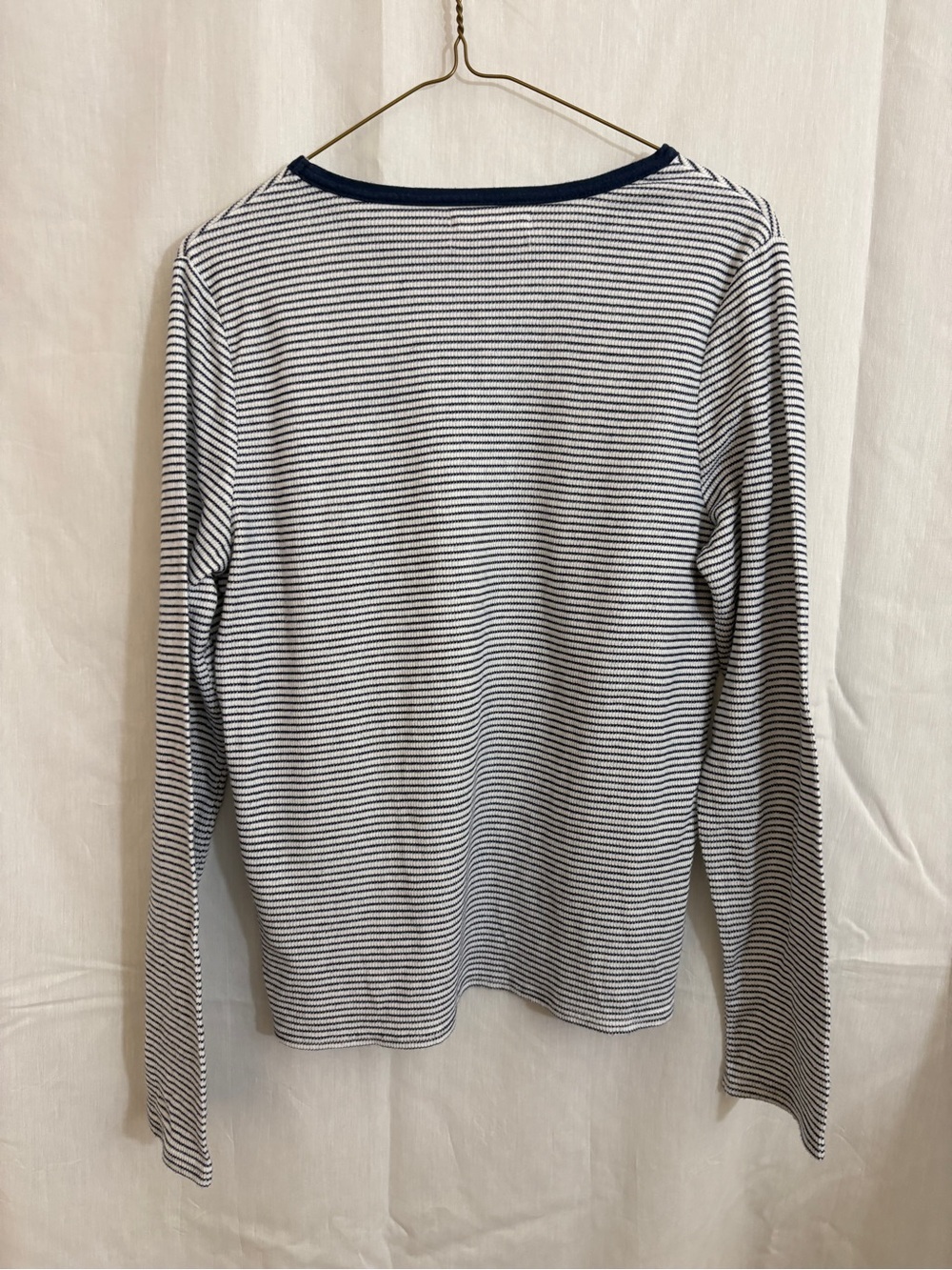 Vans Women’s Navy White Striped Waffle Knit Long Sleeve Tee XL - Picture 3 of 8